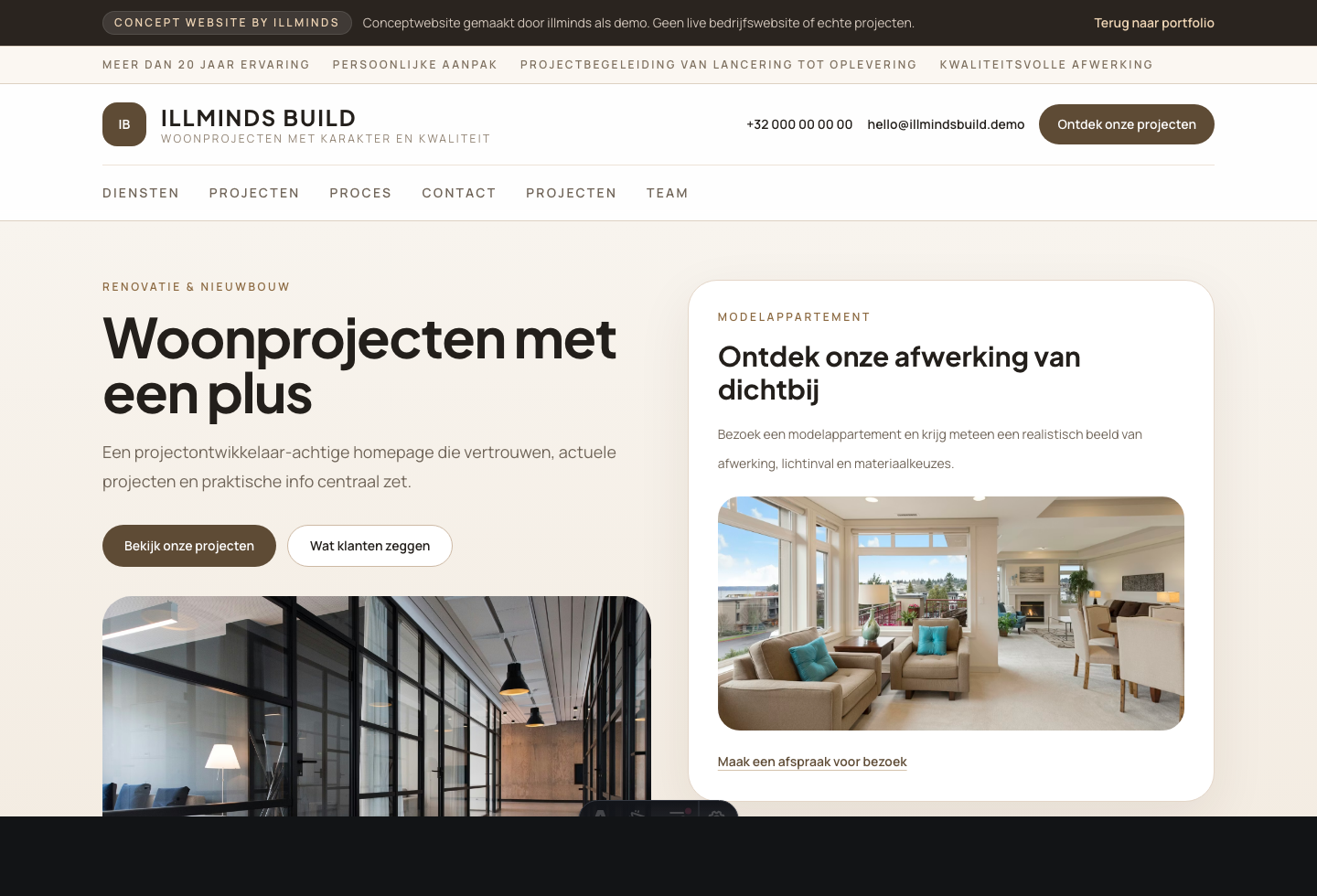 Corporate website voor een bouwbedrijf preview
